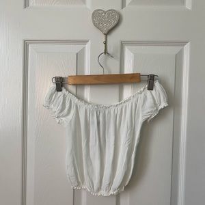 Brandy Melville Women’s Off the Shoulder White Top